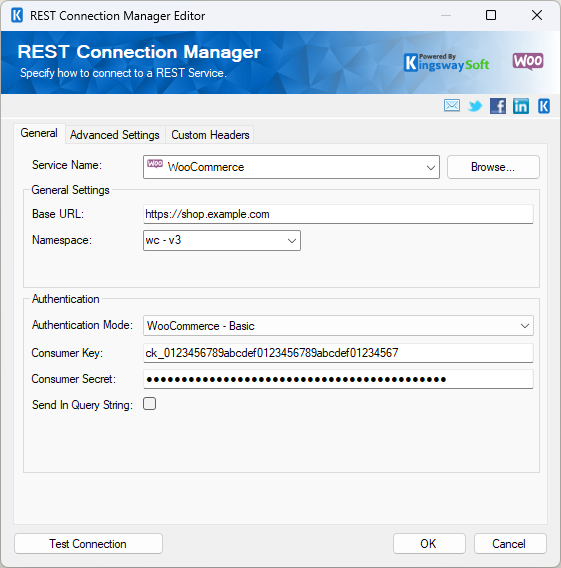 WooCommerce REST Connection Manager